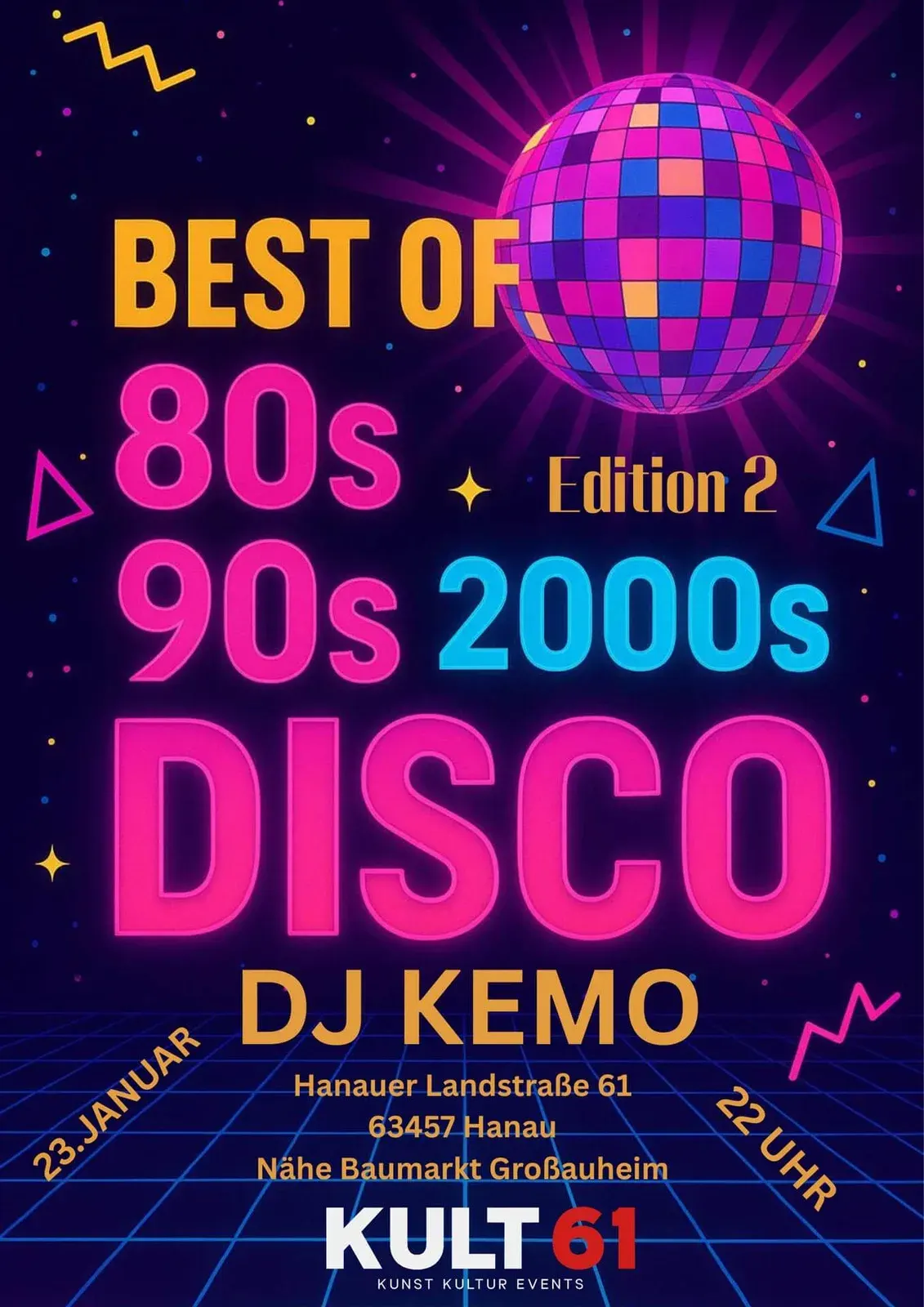 Plakat: BEST OF 80s 90s 2000s DISCO Edition 2
