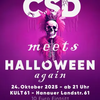 Plakat: Die Halloween-Party des CSD Hanau e.V.
