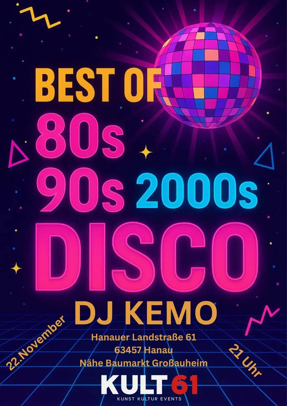 Plakat: DJ KEMO | BEST OF 80s 90s 2000s DISCO