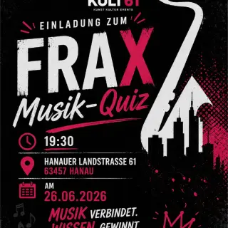 Plakat: FRAX Musik-Quiz