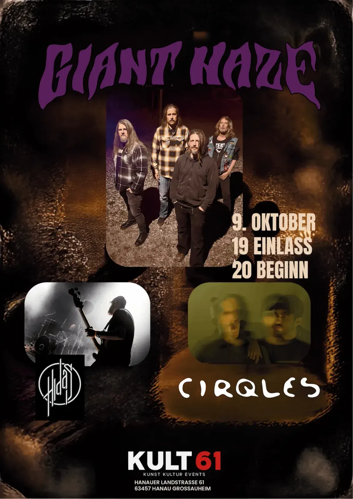 Plakat: GIANT HAZE + HIDAS + CIRQLES