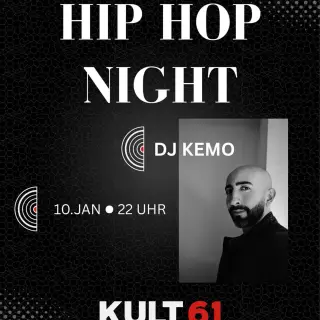 Plakat: HIP HOP NIGHT mit DJ KEMO