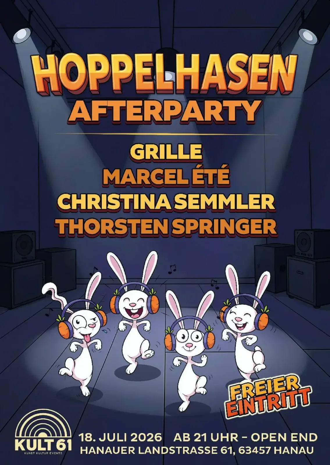 Plakat: HOPPELHASEN AFTERPARTY