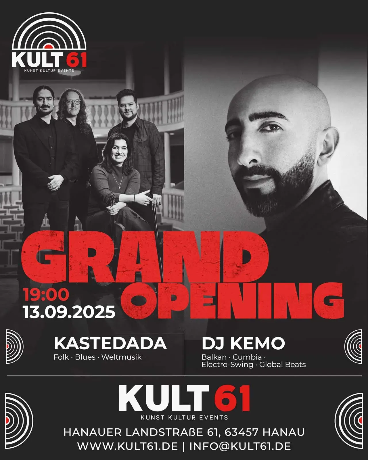 Plakat: KULT61 Grand Opening