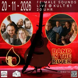 Plakat: MILK + BAND IN THE RIVER