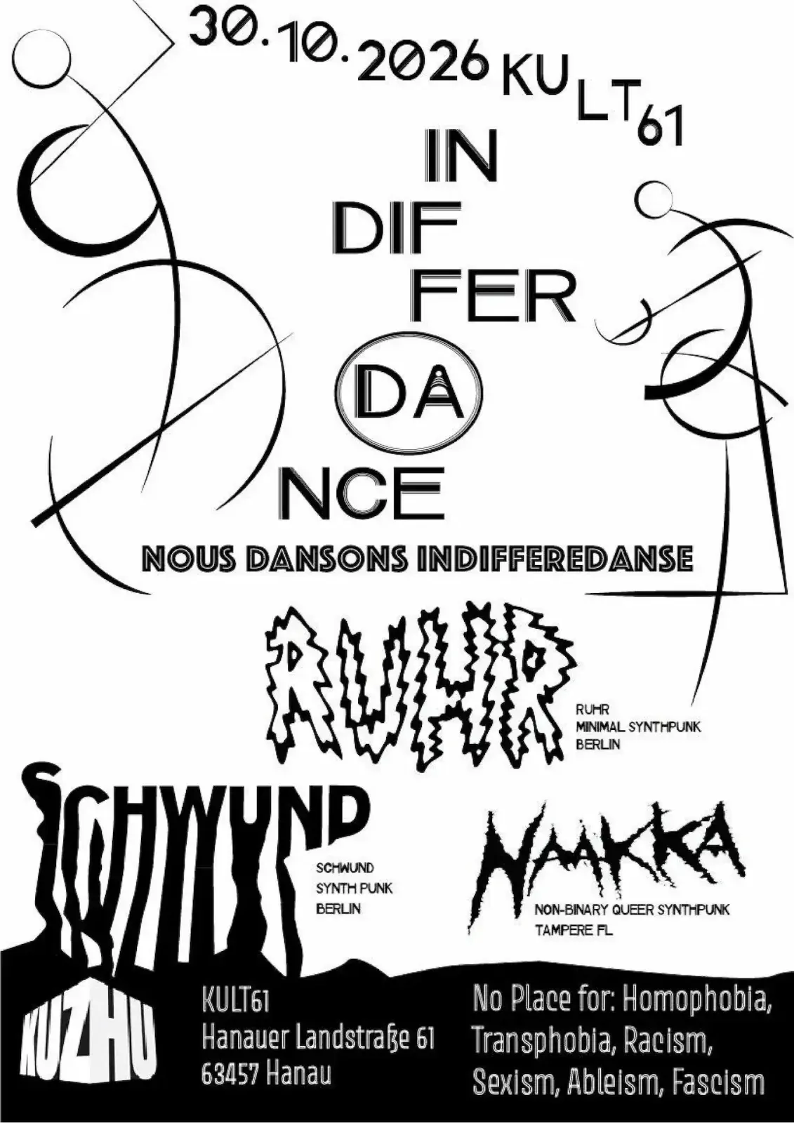 Plakat: NOUS DANSON INDIFFERDANCE