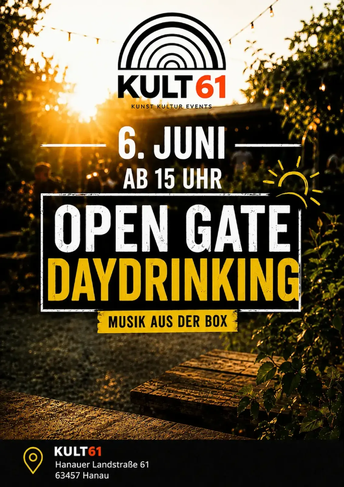 Plakat: Open Gate: DAYDRINKING