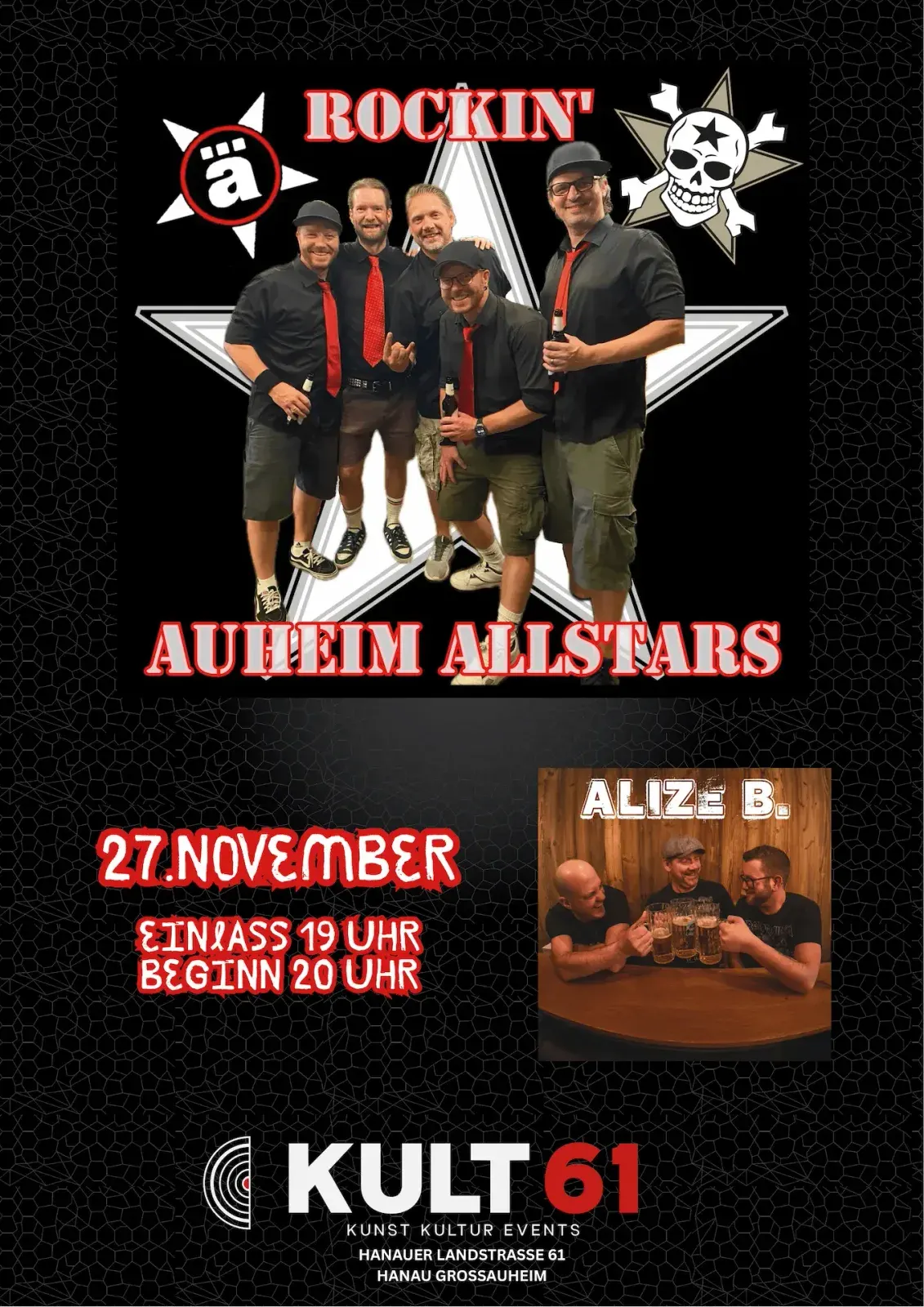 Plakat: ROCKIN’ AUHEIM ALLSTARS + ALIZE B.