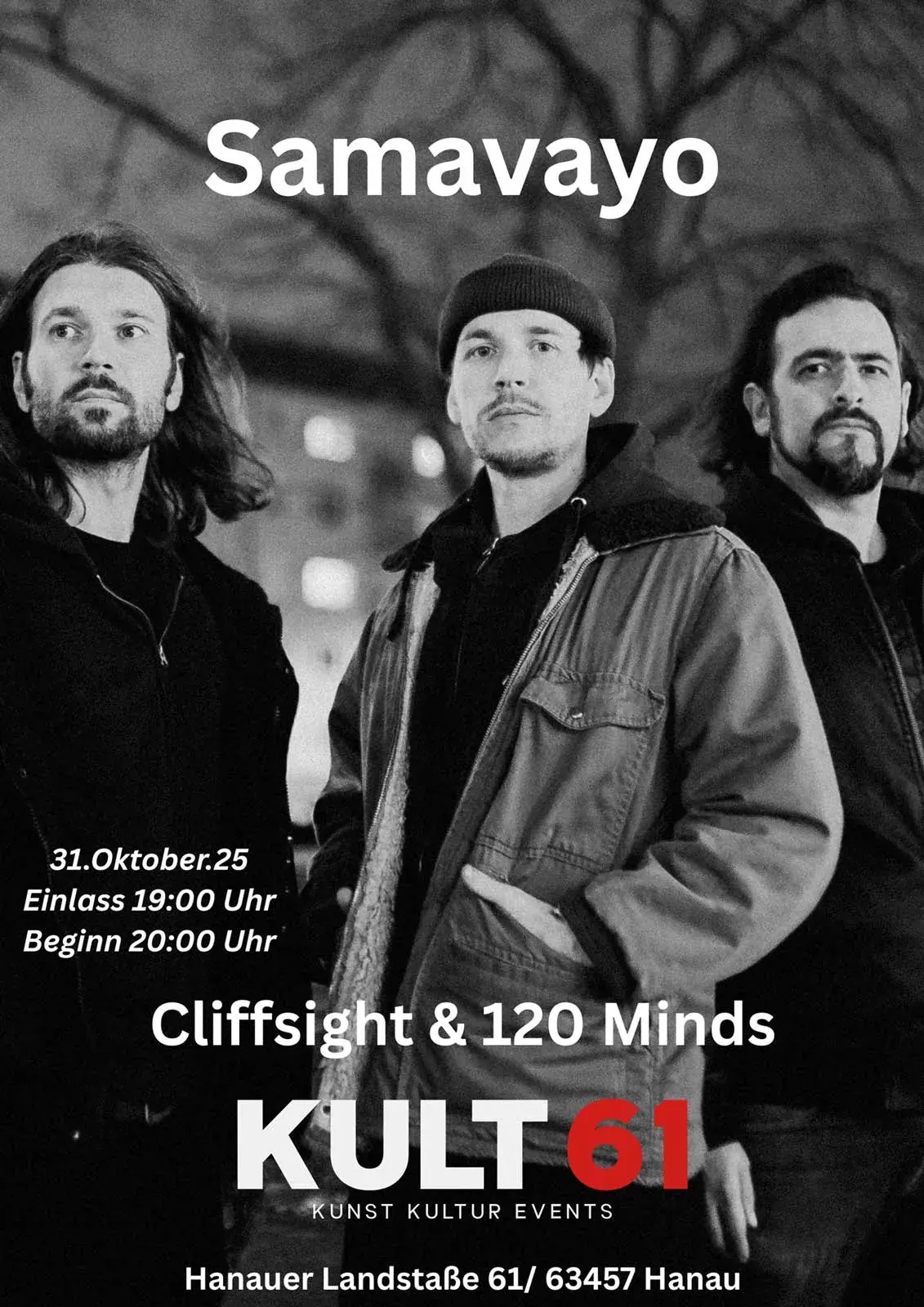 Plakat: Samavayo, Cliffsight & 120 Minds