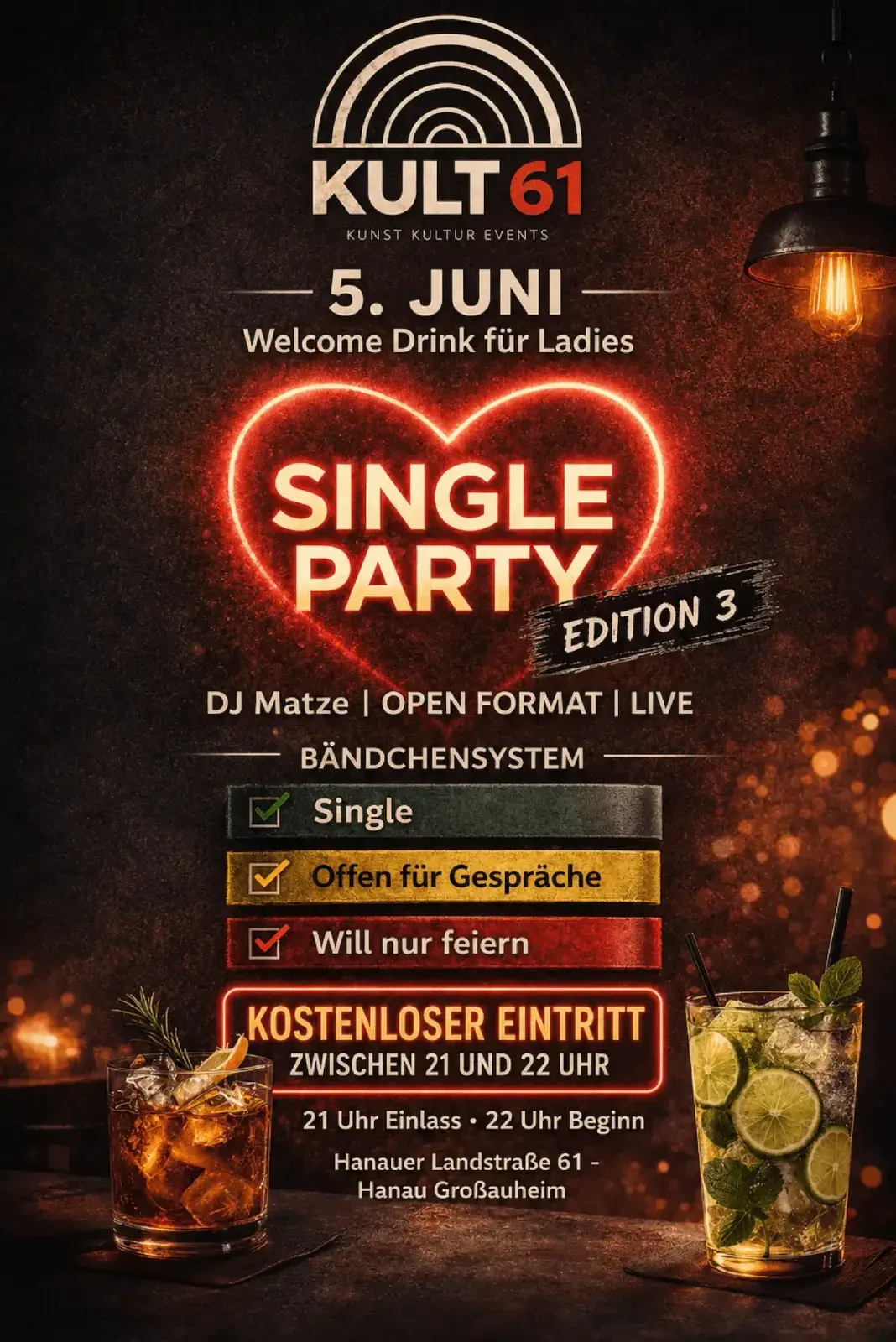 Plakat: SINGLE PARTY Edition 3