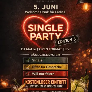 Plakat: SINGLE PARTY Edition 3