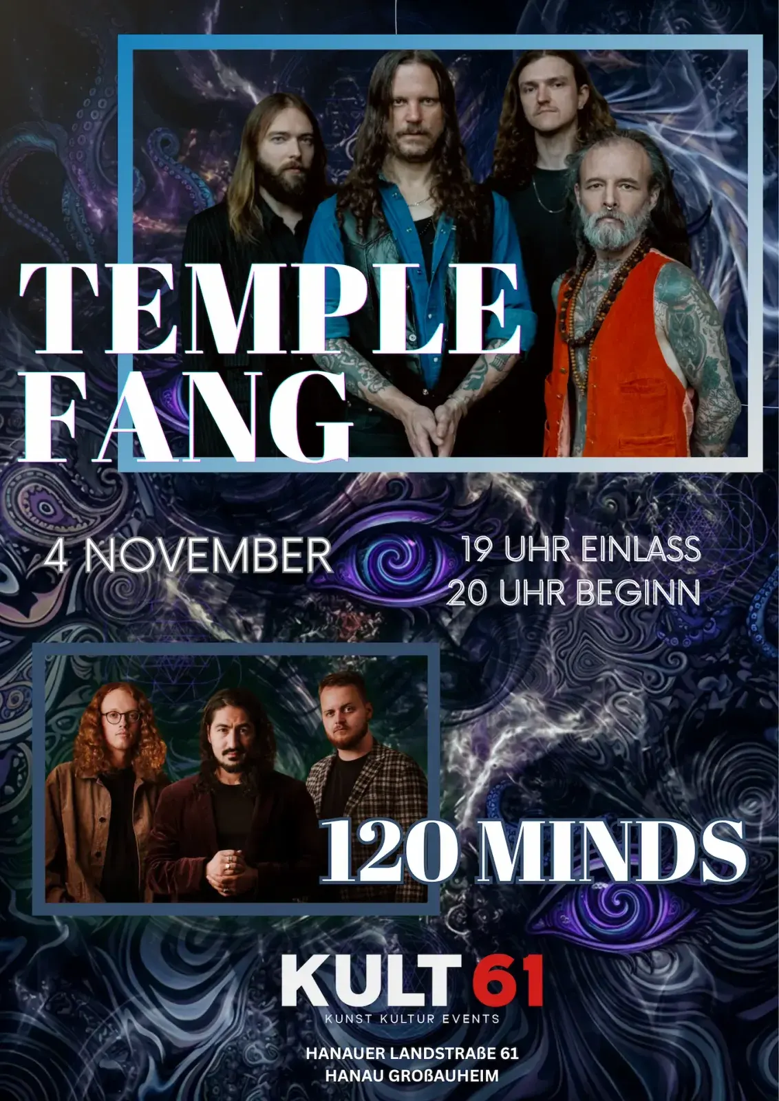 Plakat: Temple Fang & 120 Minds