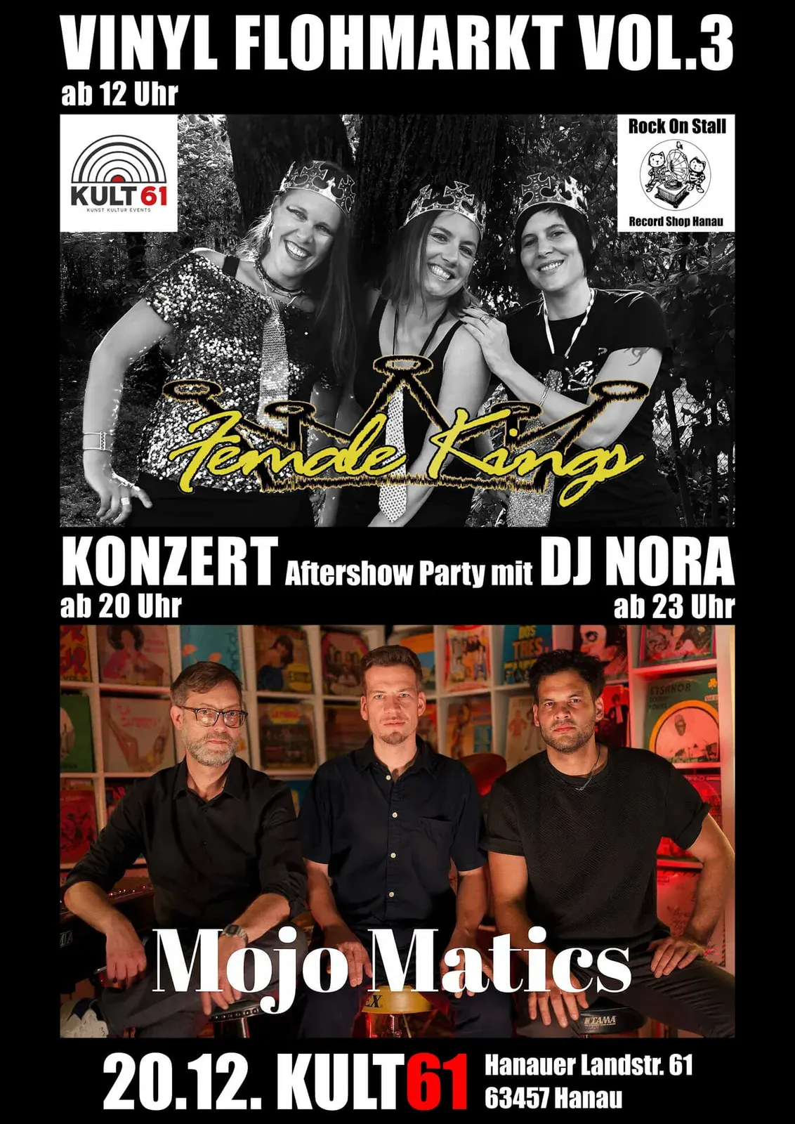 Plakat: VINYL FLOHMARKT VOL.3 | Female Kings | Mojo Matics